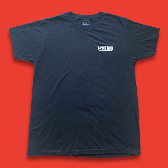 5.11 Tactical Double Sided Skull and Bones Cross Flag Short Sleeve Tee in Black - Picture 3 of 5